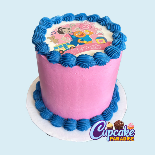 Branded Round Custom Logo Cake