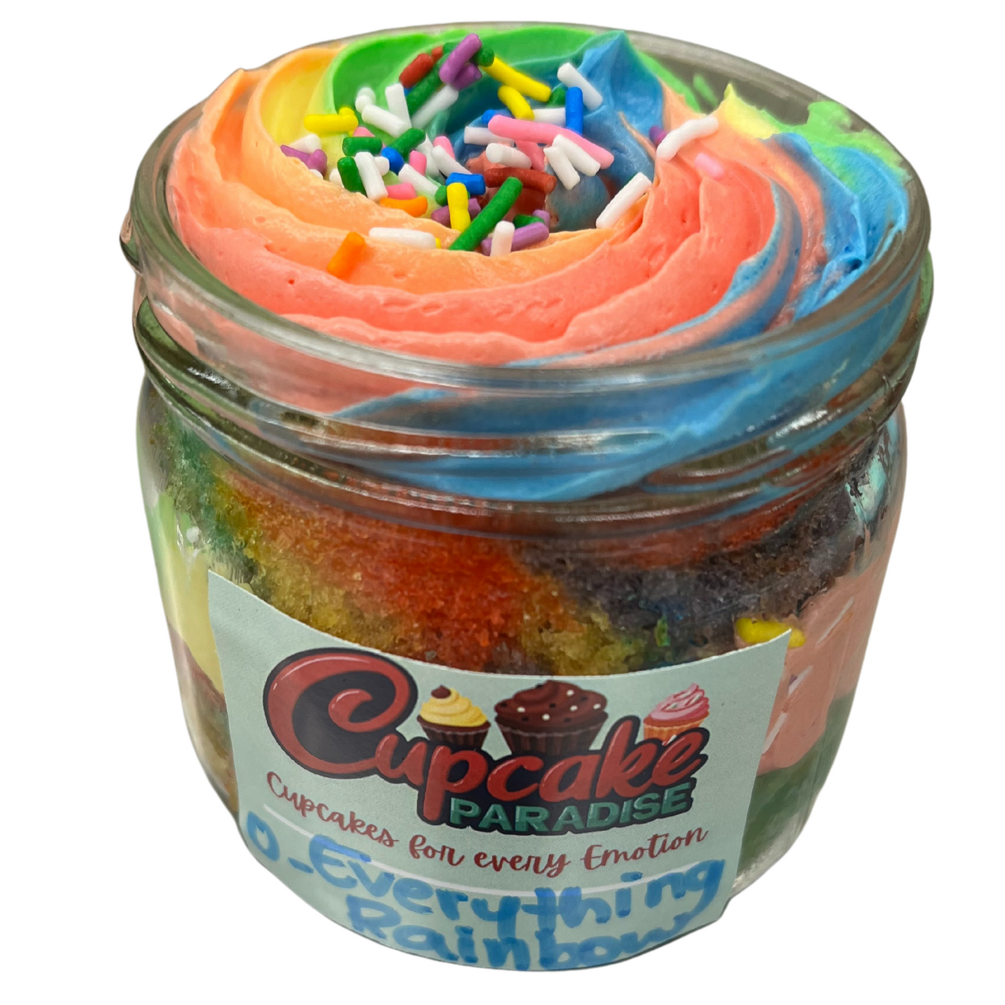 Everything Rainbow Cake Jar