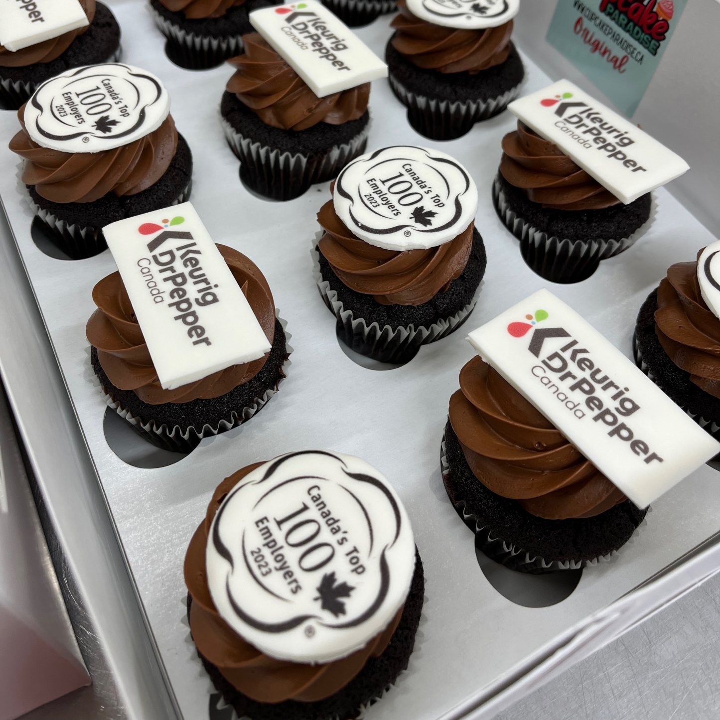 Custom Logo Cupcakes