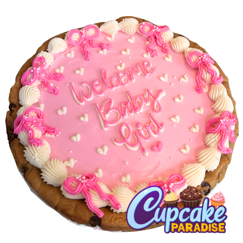 Bows and Hearts Cookie Cake