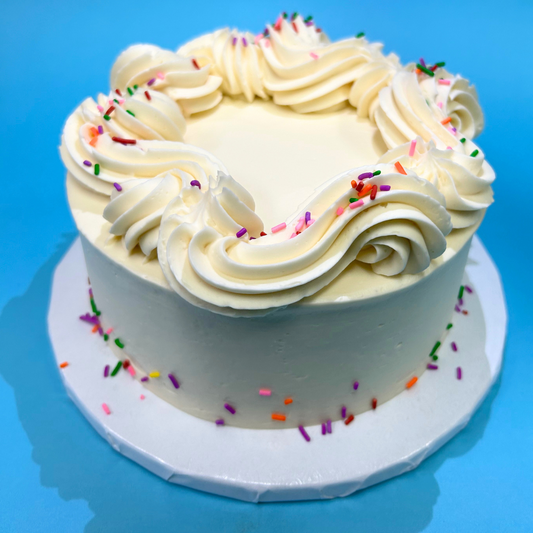 Vanilla Sprinkle Swirl Cake