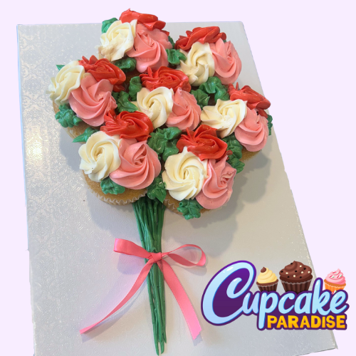 Rosette Cupcake Flower Bouquet