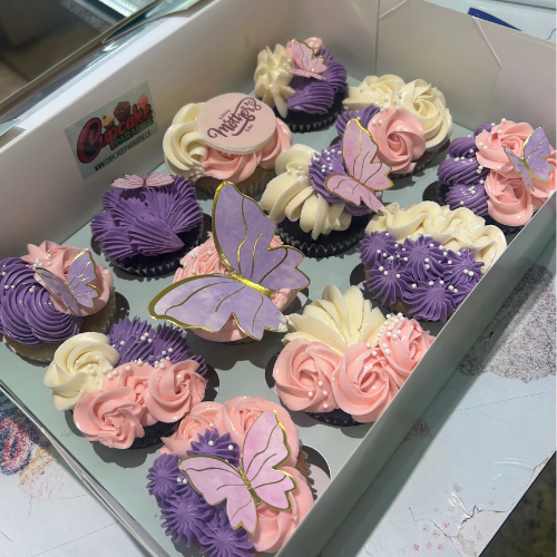 Mother's Day Cupcakes - Flower and Butterflies