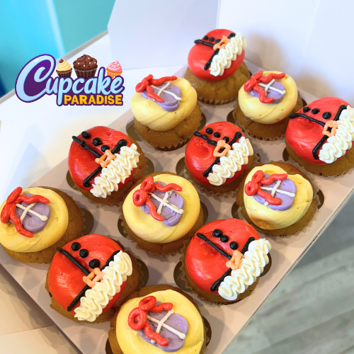 Santa and Gift Box Cupcakes