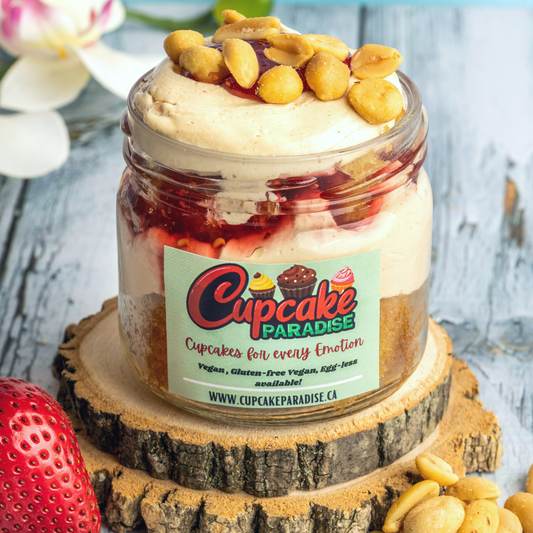 Vegan Peanut Butter Jam Cake Jar