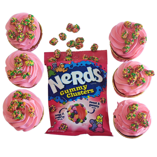Nerds Gummy Clusters Cupcakes