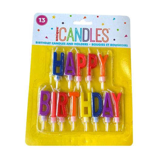 Happy Birthday Letter Candles