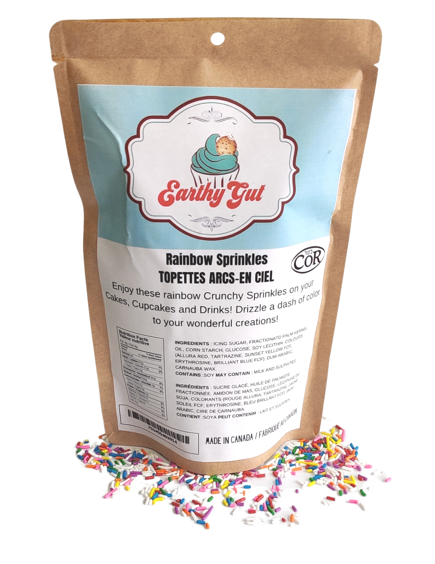Rainbow Crunchy Jimmies Sprinkles - 1lb